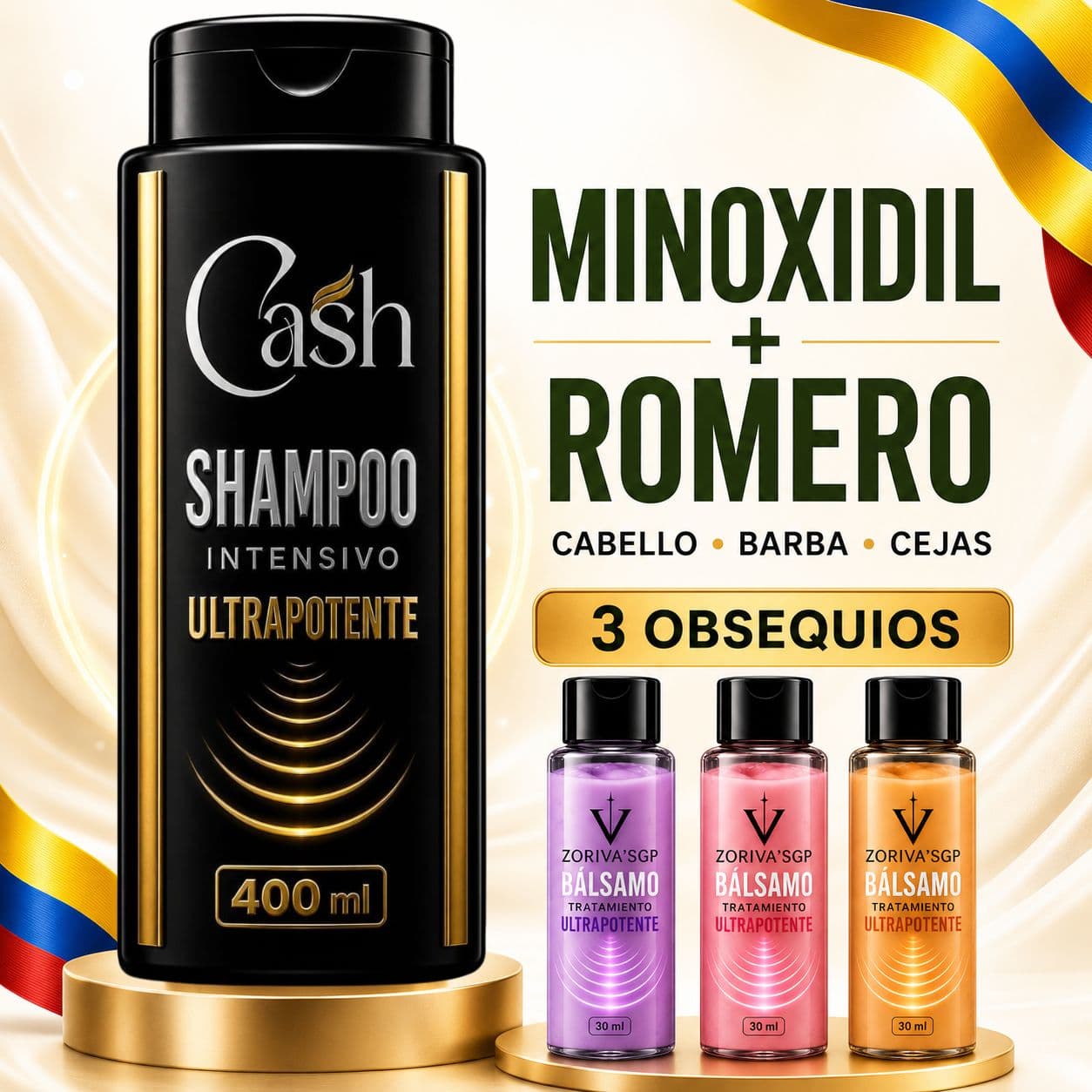 SHAMPOO 400 ML -MINOXIDIL + ROMERO