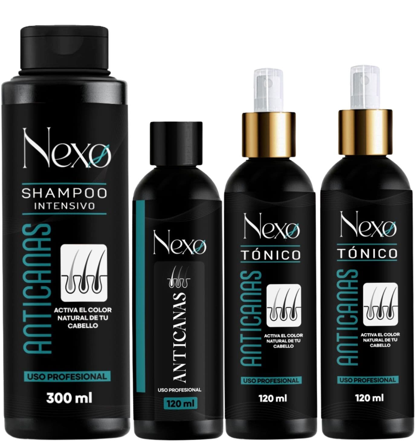 COMBO NEXO SHAMPOO ACTIVADOR + 2 TONICOS