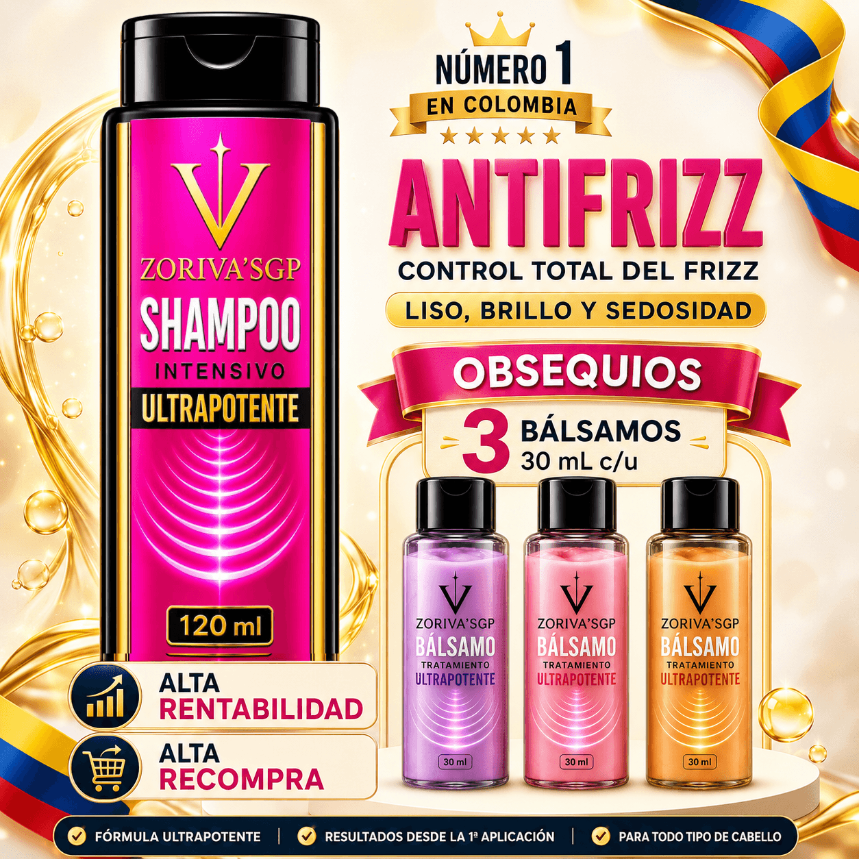 SHAMPOO ANTIFRIZZ ULTRAPOTENTE 3OBSEQUI